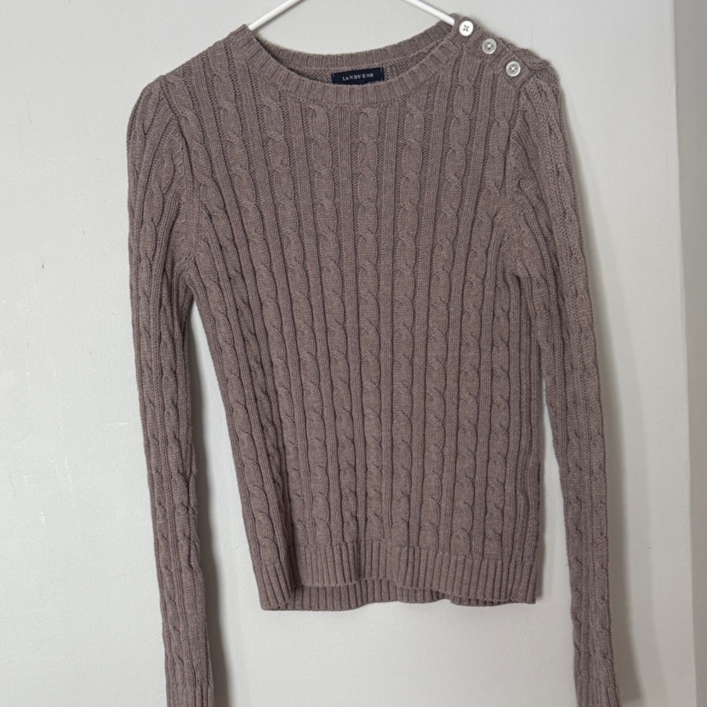 Lands End Cable Knit Sweater